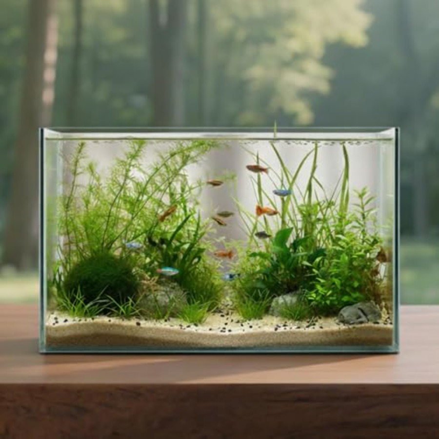 Aquarium Fish Small - Glass Fish Tank Open-Back Lid Small