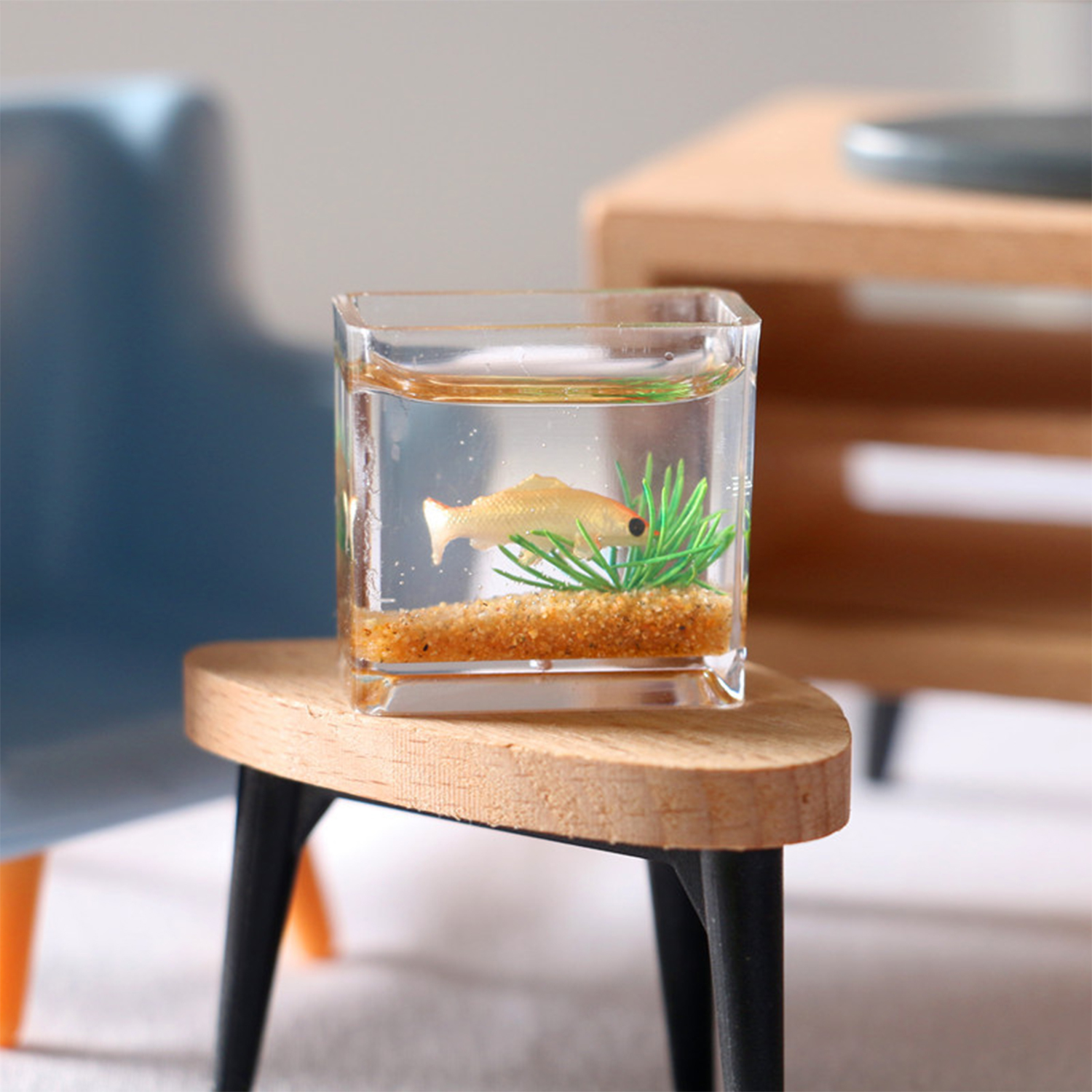 Fish Toys For Aquarium - Dollhouse Miniature Glass Fish Tank Ornaments