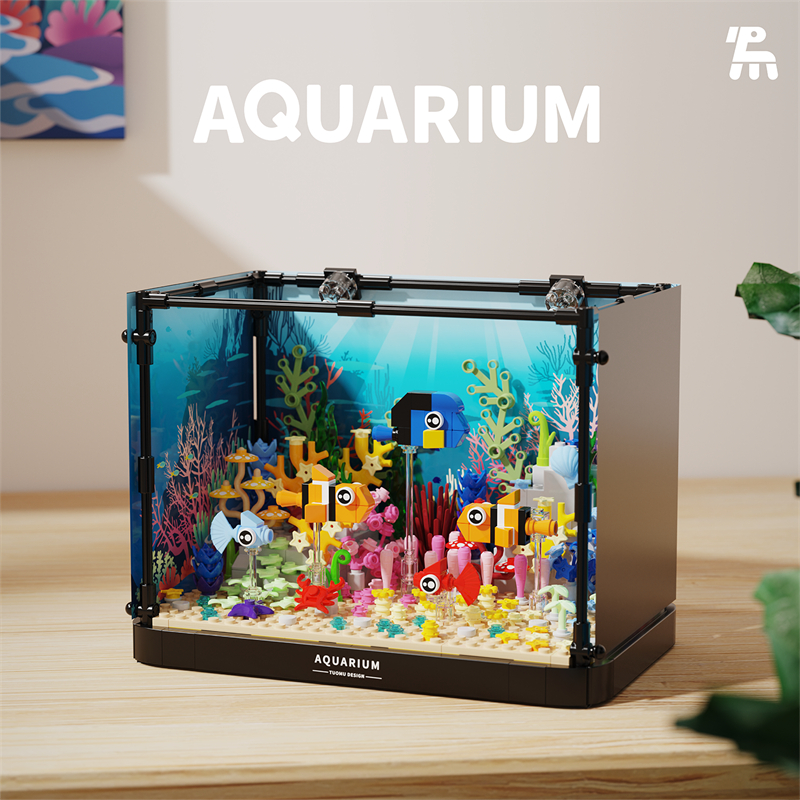 Fish Toys For Aquarium - Aquarium building blocks fish tank underwater