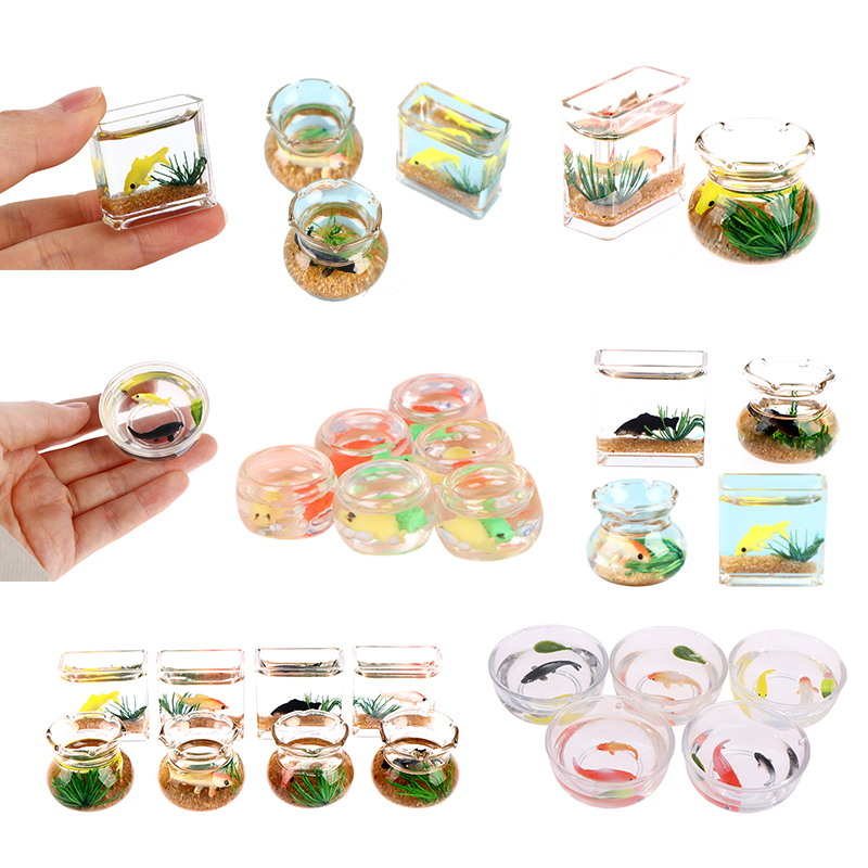 1/12 Lovely Dollhouse Miniatur - Fish Toys For Aquarium avaliação e preço