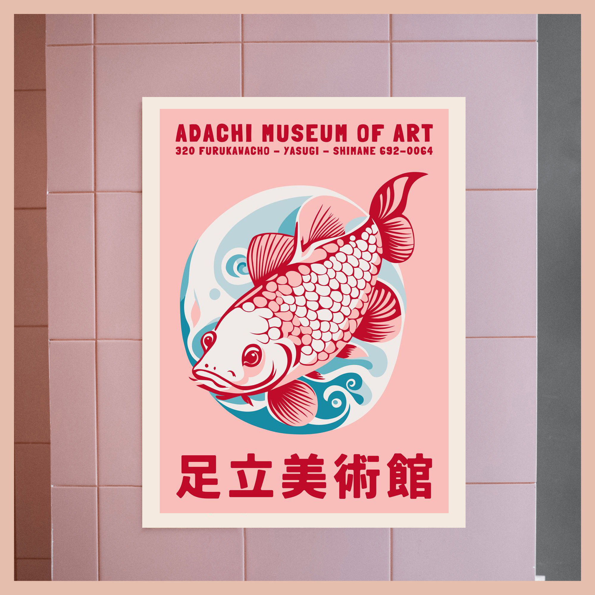 Retro Abstract Cartoon Japanes - Aquarium Fish Poster avaliação e preço