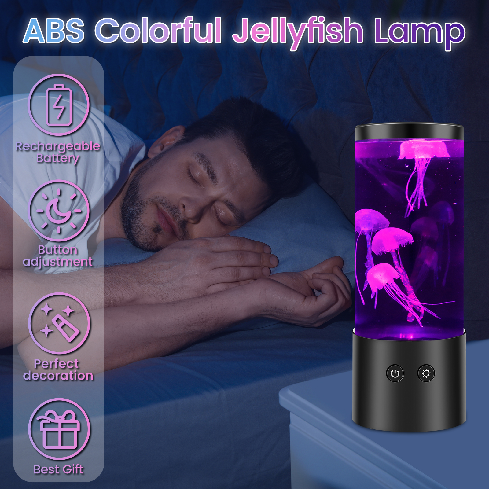 Jellyfish Night Light LED Fish - Fish Toys For Aquarium avaliação e preço
