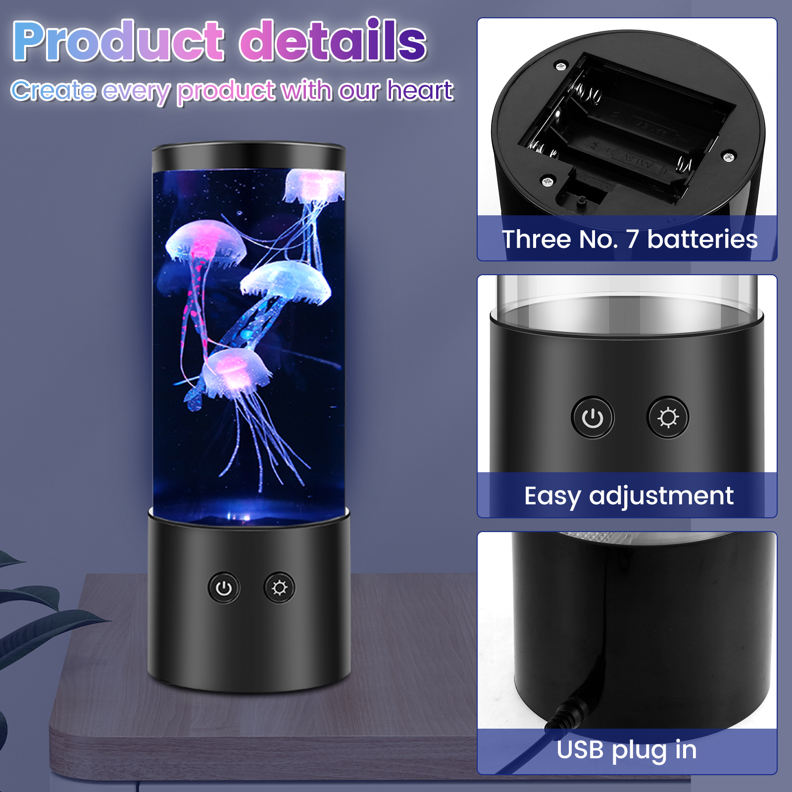 Jellyfish Night Light LED Fish - Fish Toys For Aquarium avaliação e preço