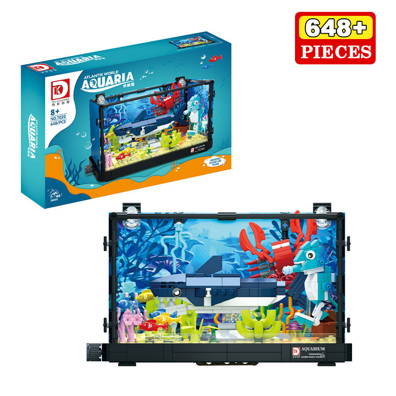 648PCS Shark Ecosystem Tank Bu - Aquarium Fish Lego avaliação e preço