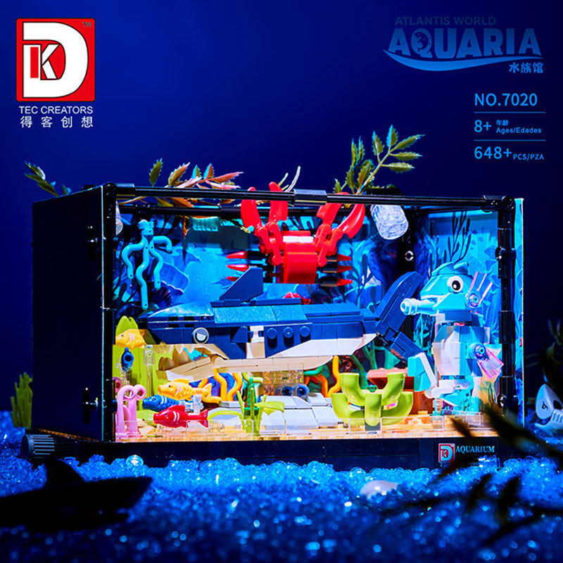 648PCS Shark Ecosystem Tank Bu - Aquarium Fish Lego avaliação e preço