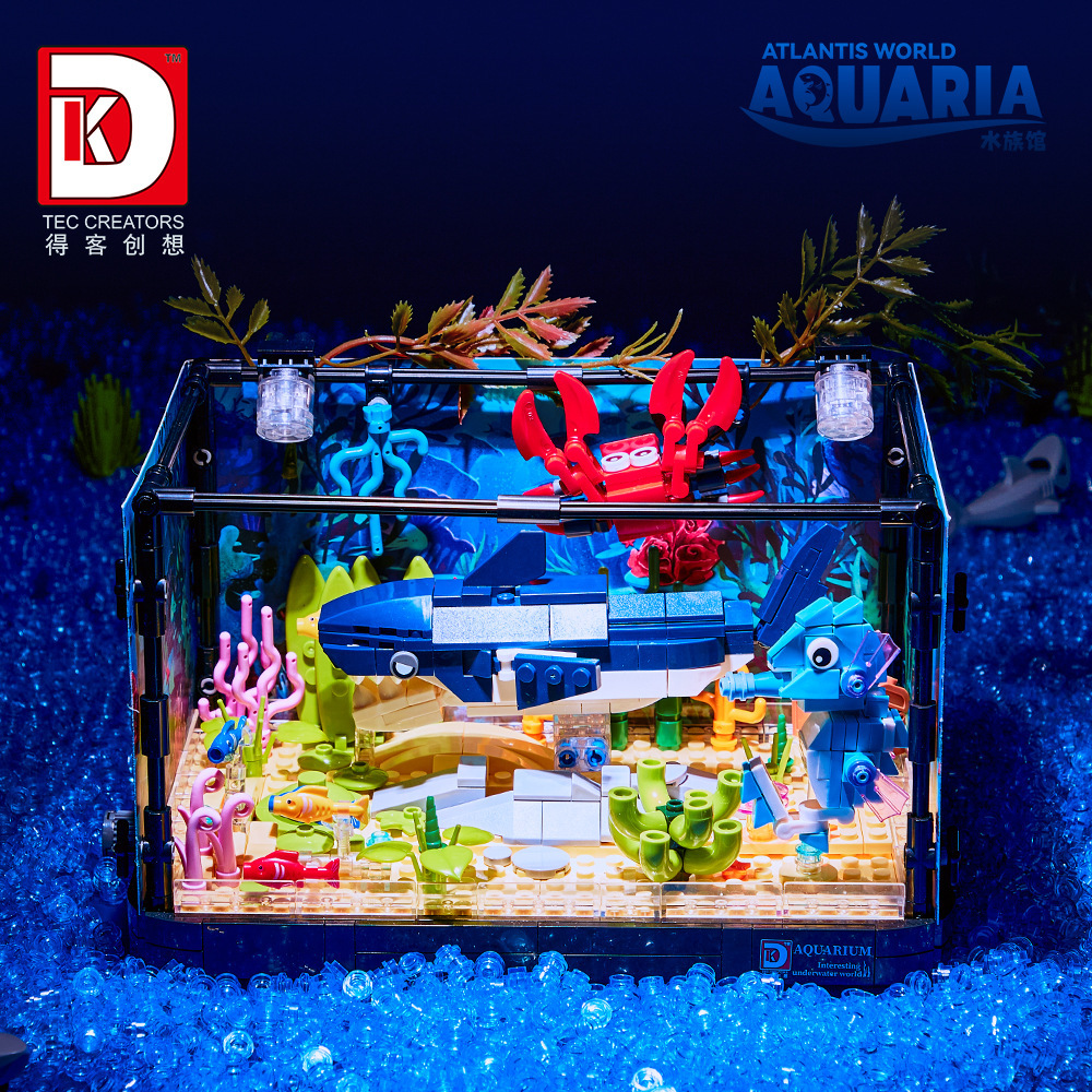 648PCS Shark Ecosystem Tank Bu - Aquarium Fish Lego avaliação e preço