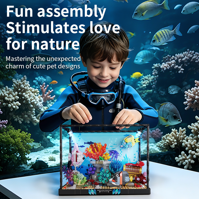 MOC 1318PCS LED Underwater Fis - Aquarium Fish Lego avaliação e preço