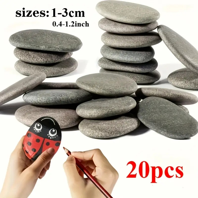 20Pcs Natural River Rocks Smoo - Aquarium Fish Gallery avaliação e preço