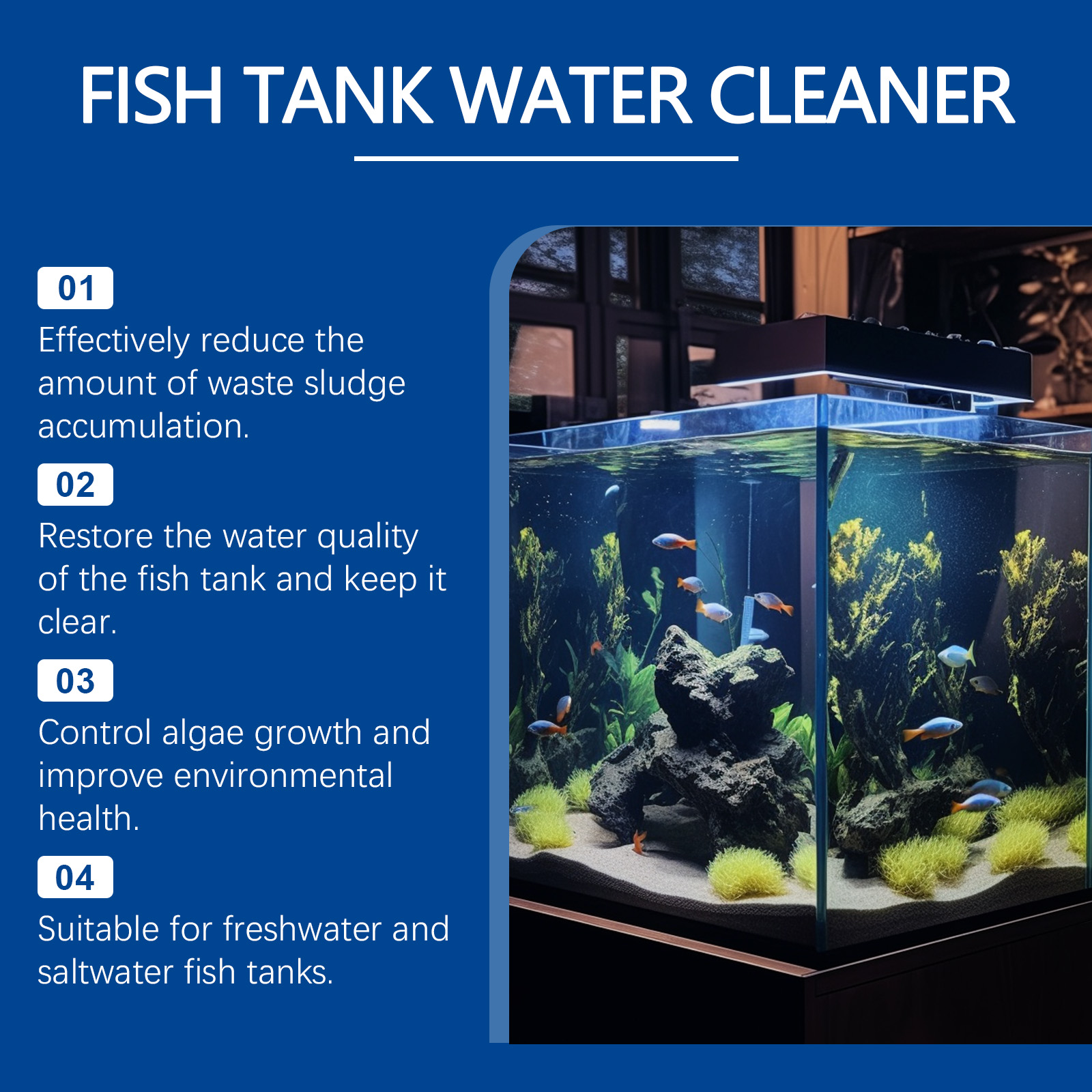 Aquarium Water Clarifier 100ml - Aquarium Fish Maintenance avaliação e preço