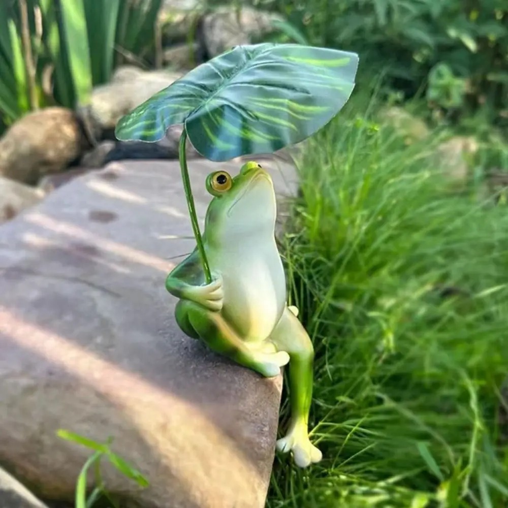 Cartoon Resin Frog Figurine Cr - Aquarium Fish Gallery avaliação e preço