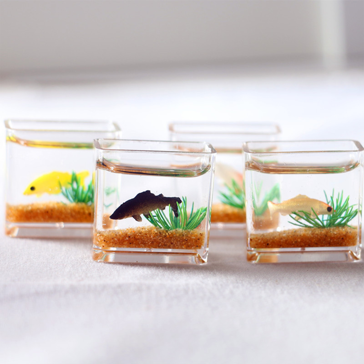 Dollhouse Miniature Glass Fish - Fish Toys For Aquarium avaliação e preço