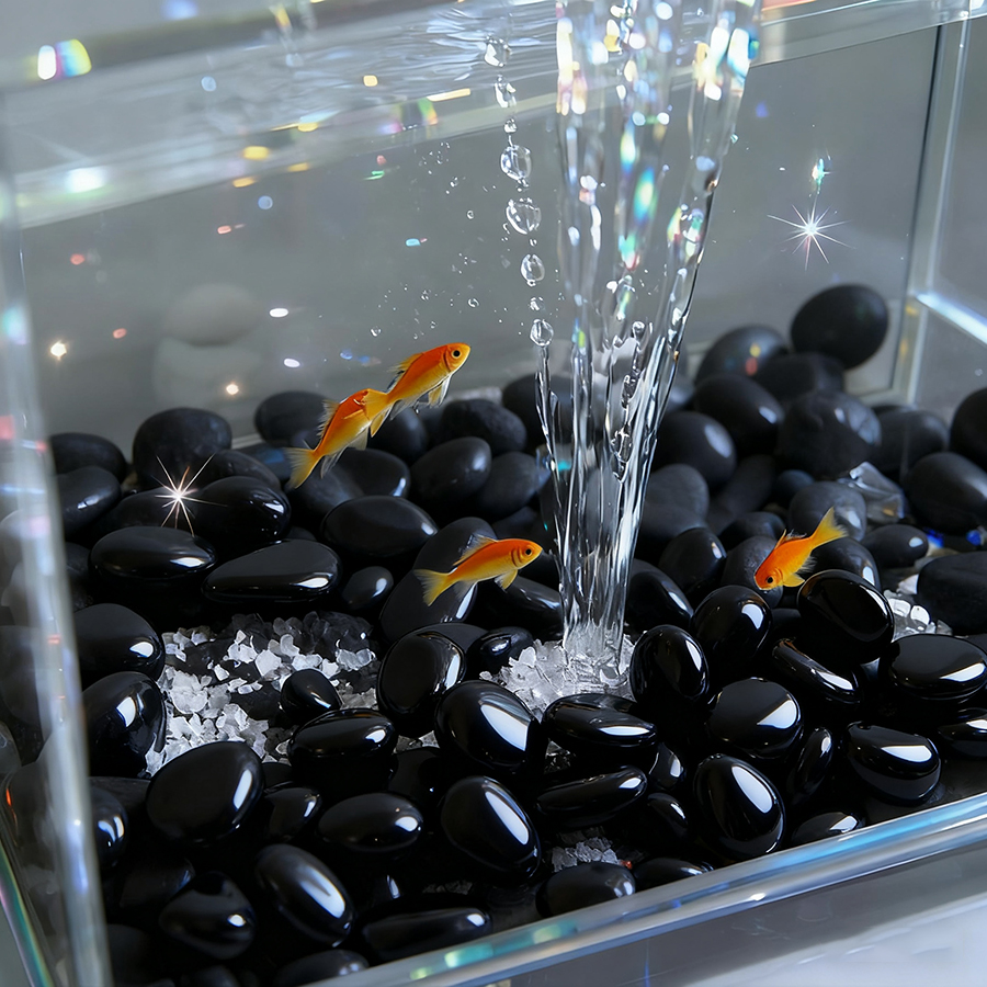 200g Black High Polished Natur - Aquarium Fish Gallery avaliação e preço