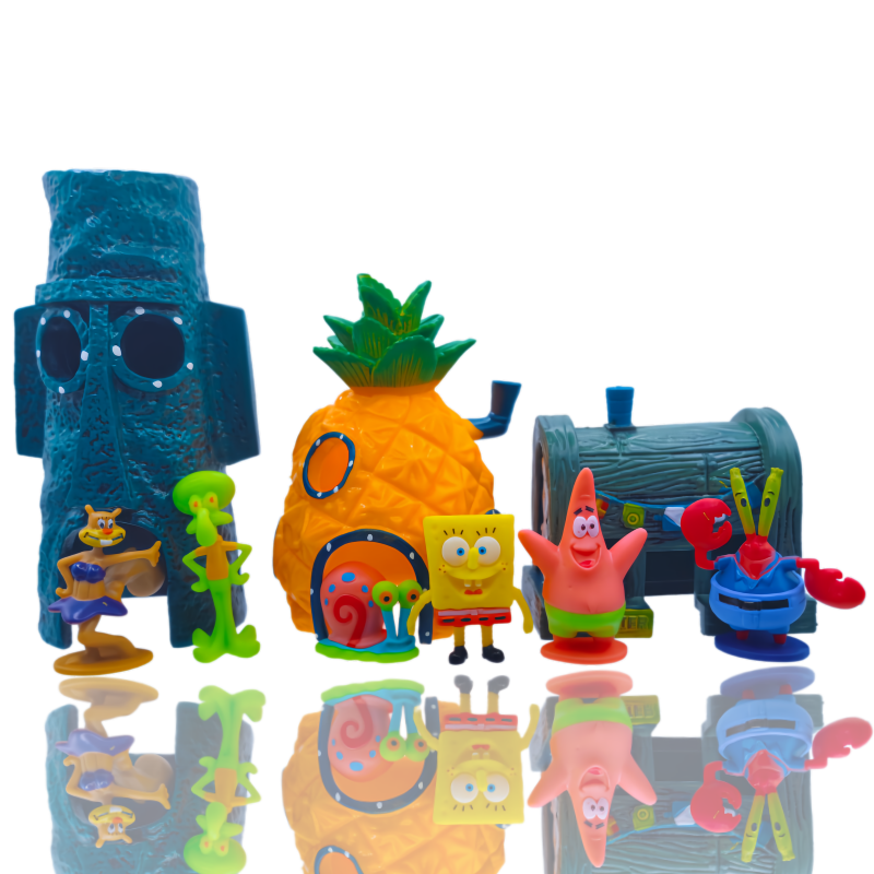 6pcs SpongeBob Fish Tank Decor - Aquarium Fish Gallery avaliação e preço