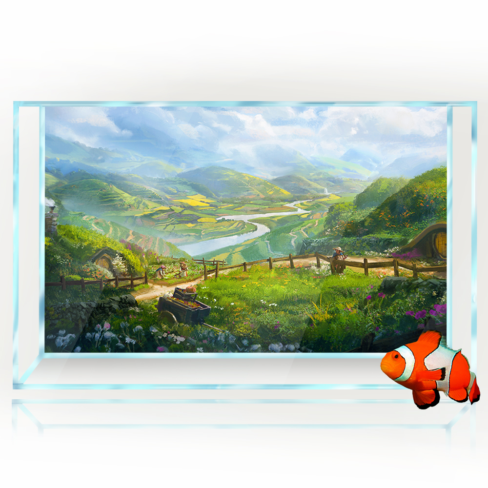 Aquarium Background Sticker De - Aquarium Fish Poster avaliação e preço