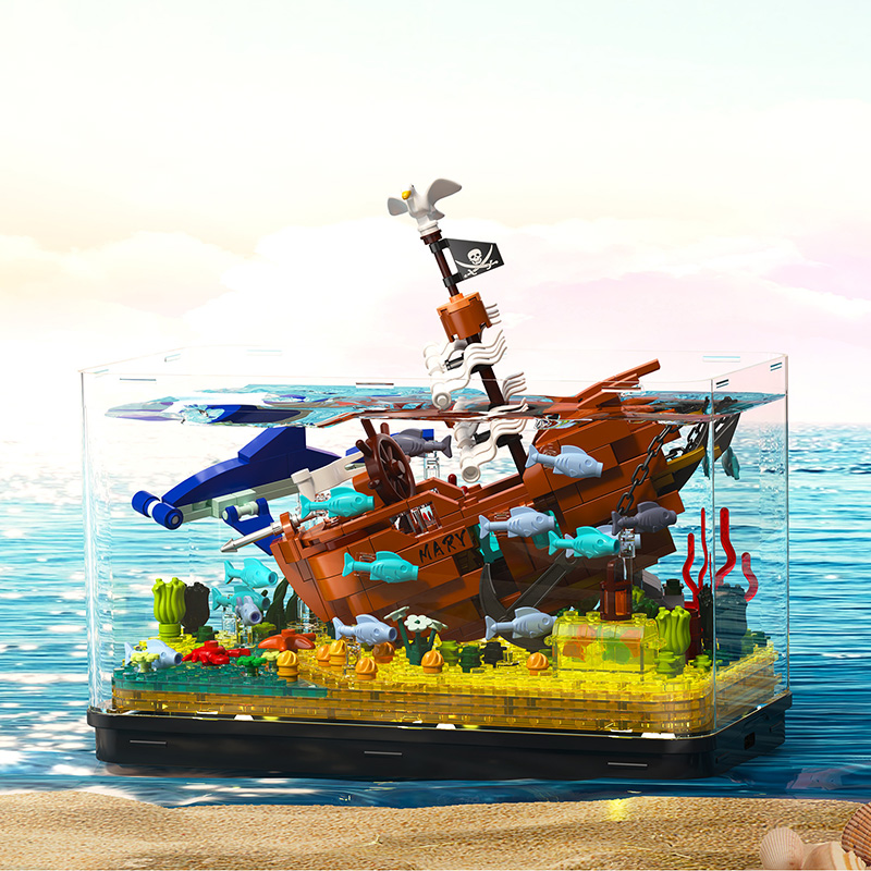 MOC Titanic Cruise Line Pirate - Fish Toys For Aquarium avaliação e preço