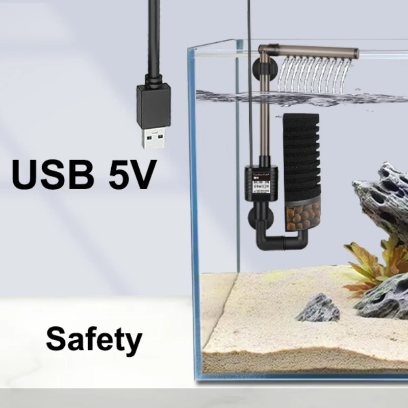 Quiet Aquarium Filter USB Bio- - Aquarium Fish In Bowl avaliação e preço