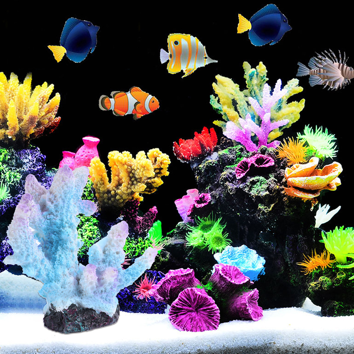 Aquarium Artificial Resin Cora - Xl Aquarium Fish avaliação e preço