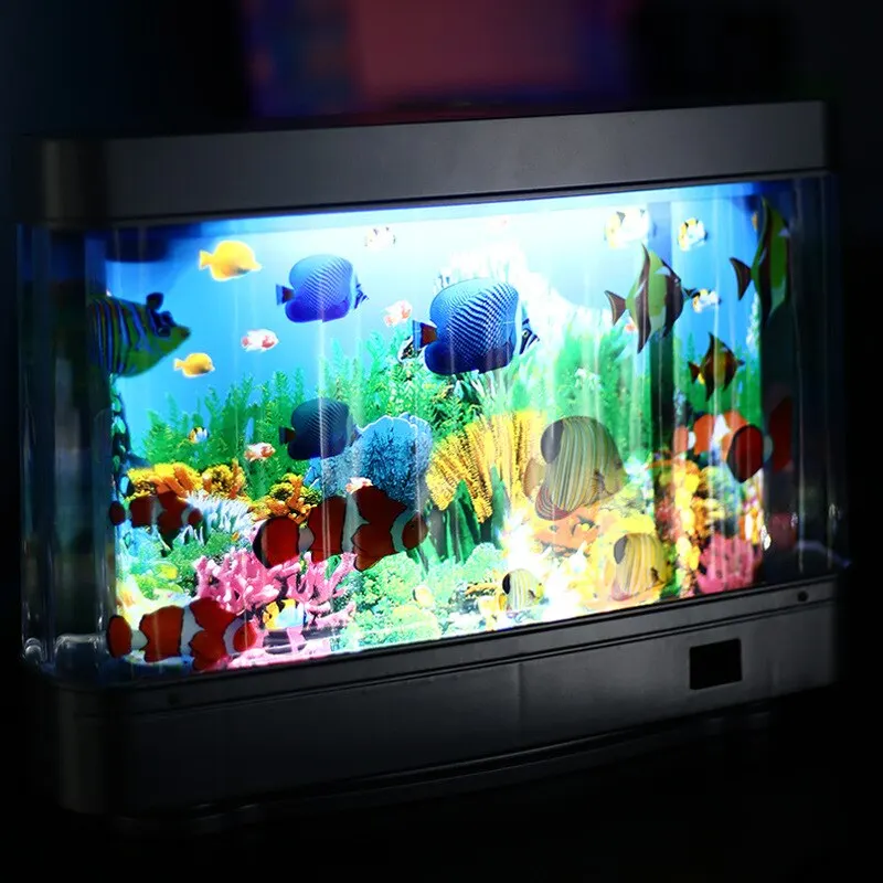 Tropical Fish Tank Lamps Artif - Fish Toys For Aquarium avaliação e preço