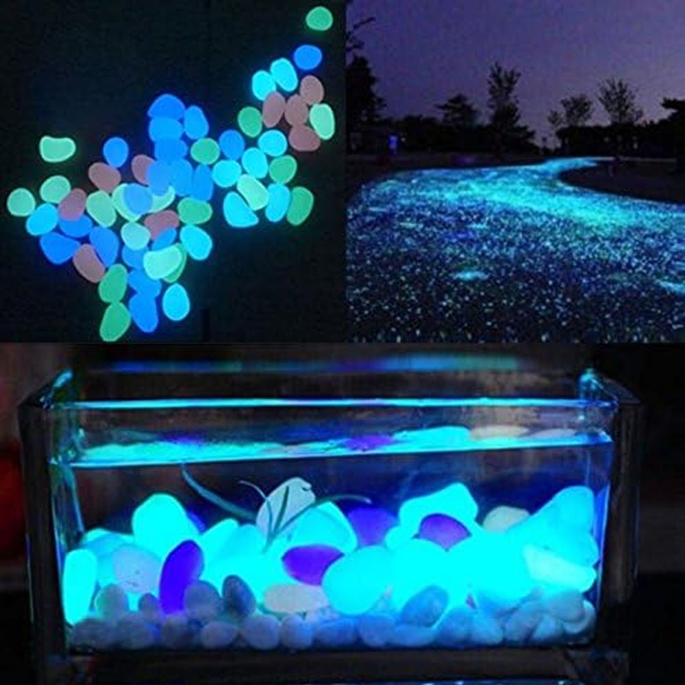 Fish Tank Rocks Glow Blue Pebb - Aquarium Fish Gallery avaliação e preço