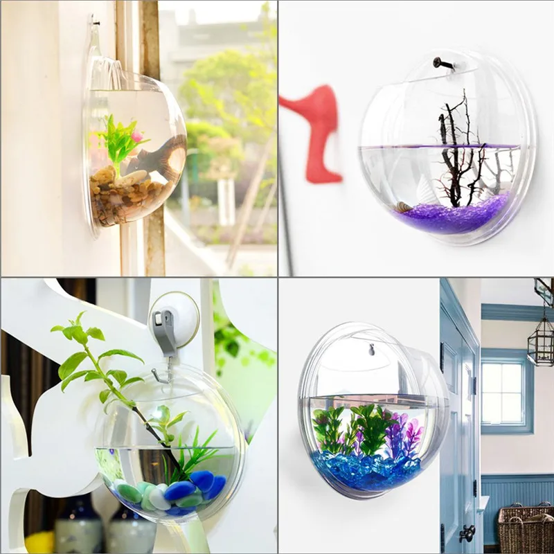 Transparent acrylic hanging wa - Aquarium Fish In Bowl avaliação e preço