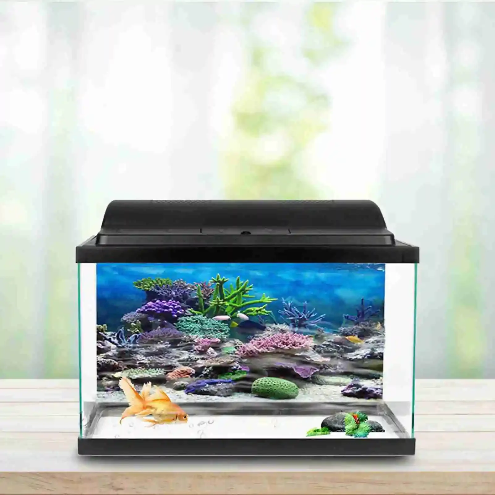 3D Aquarium Landscape Poster R - Aquarium Fish Poster avaliação e preço