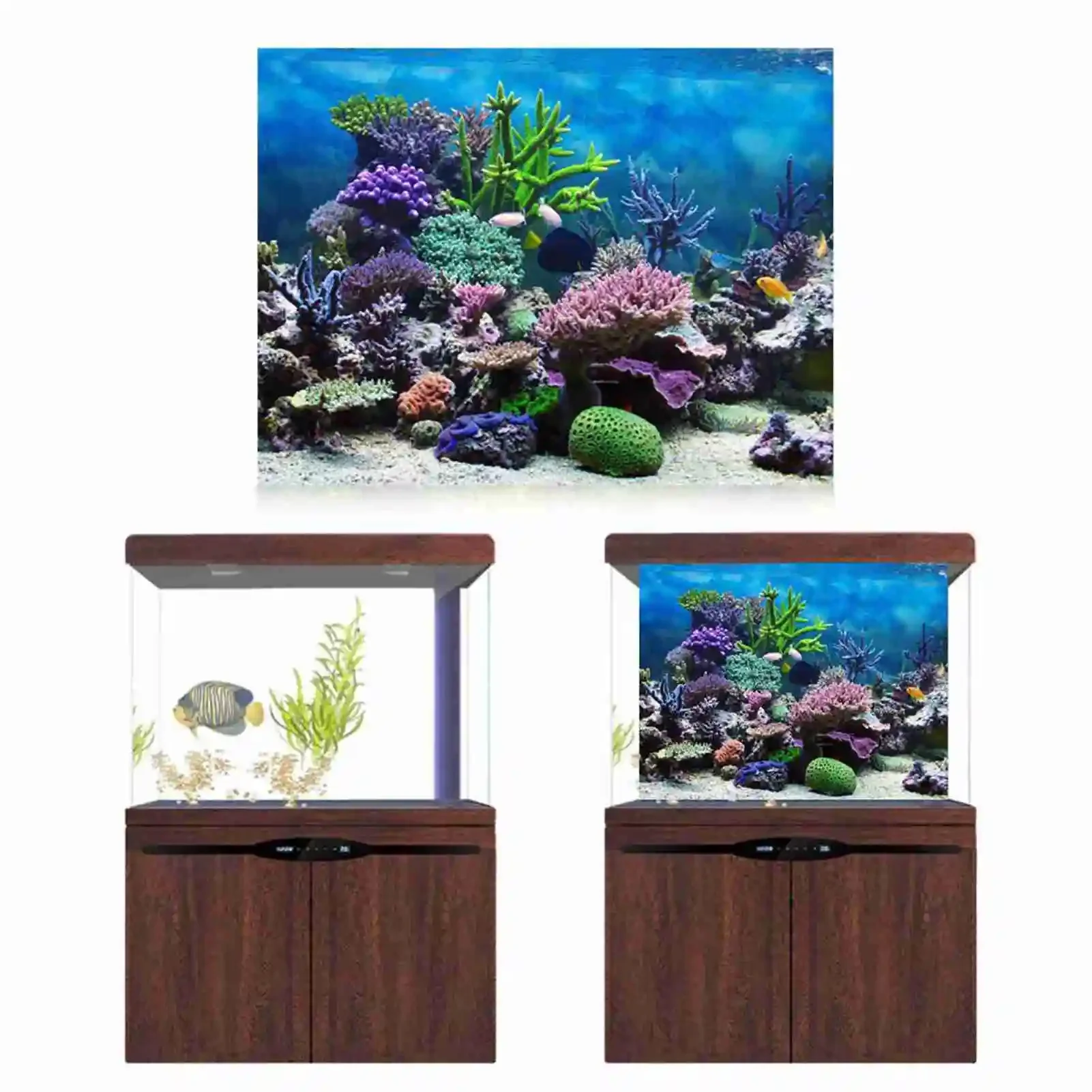 3D Aquarium Landscape Poster R - Aquarium Fish Poster avaliação e preço