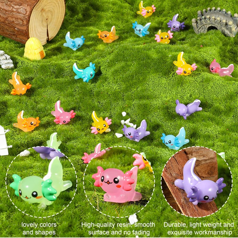 70 Pcs Mini Resin Axolotl Figu - Fish Toys For Aquarium avaliação e preço