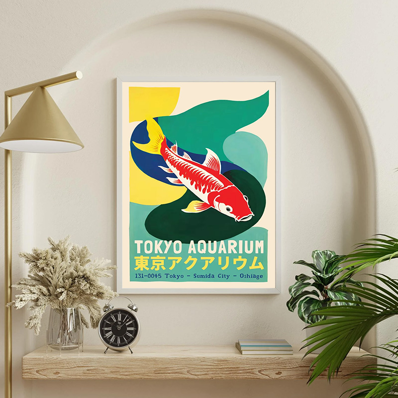 Japan Aesthetic Fish Poster To - Aquarium Fish Poster avaliação e preço