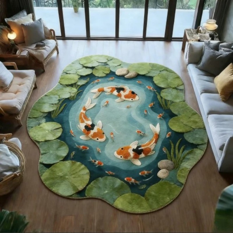 VIKAMA Koi Fish Pond Print Irr - Aquarium Fish Koi avaliação e preço