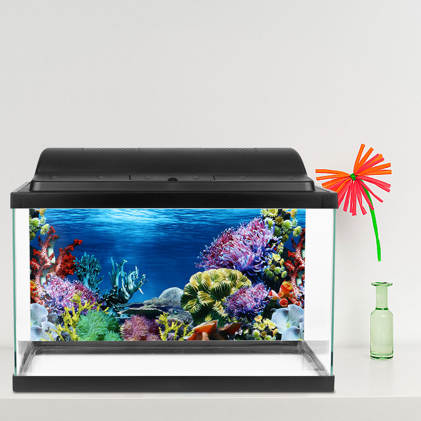 2 Pcs Fish Tank Adhesive Aquar - Aquarium Fish Poster avaliação e preço