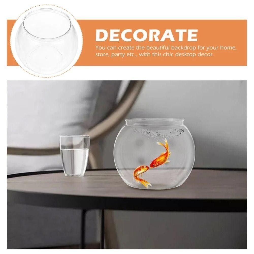 New Transparent Fish Tank Roun - Aquarium Fish In Bowl avaliação e preço