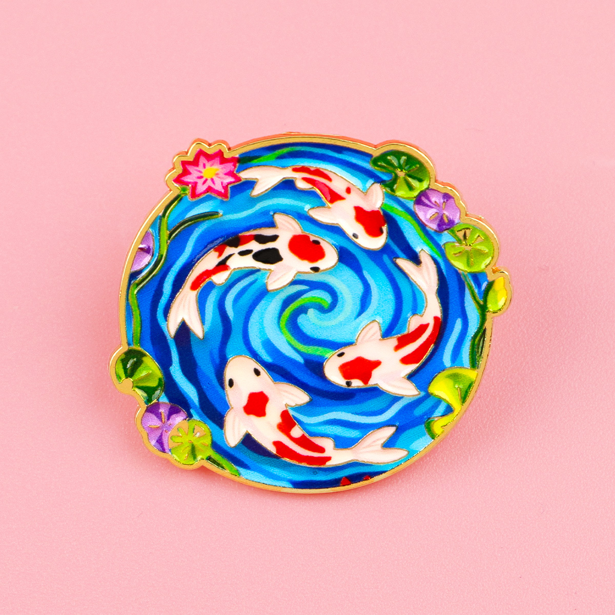 Koi Fish Enamel Pin Lucky Koi  - Aquarium Fish Koi avaliação e preço