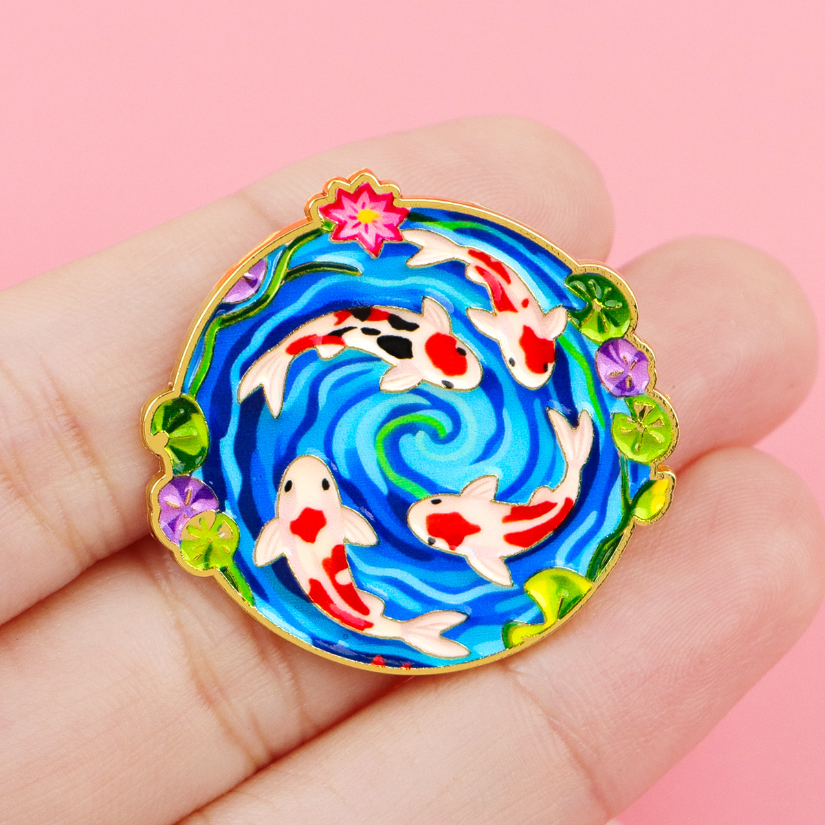 Koi Fish Enamel Pin Lucky Koi  - Aquarium Fish Koi avaliação e preço
