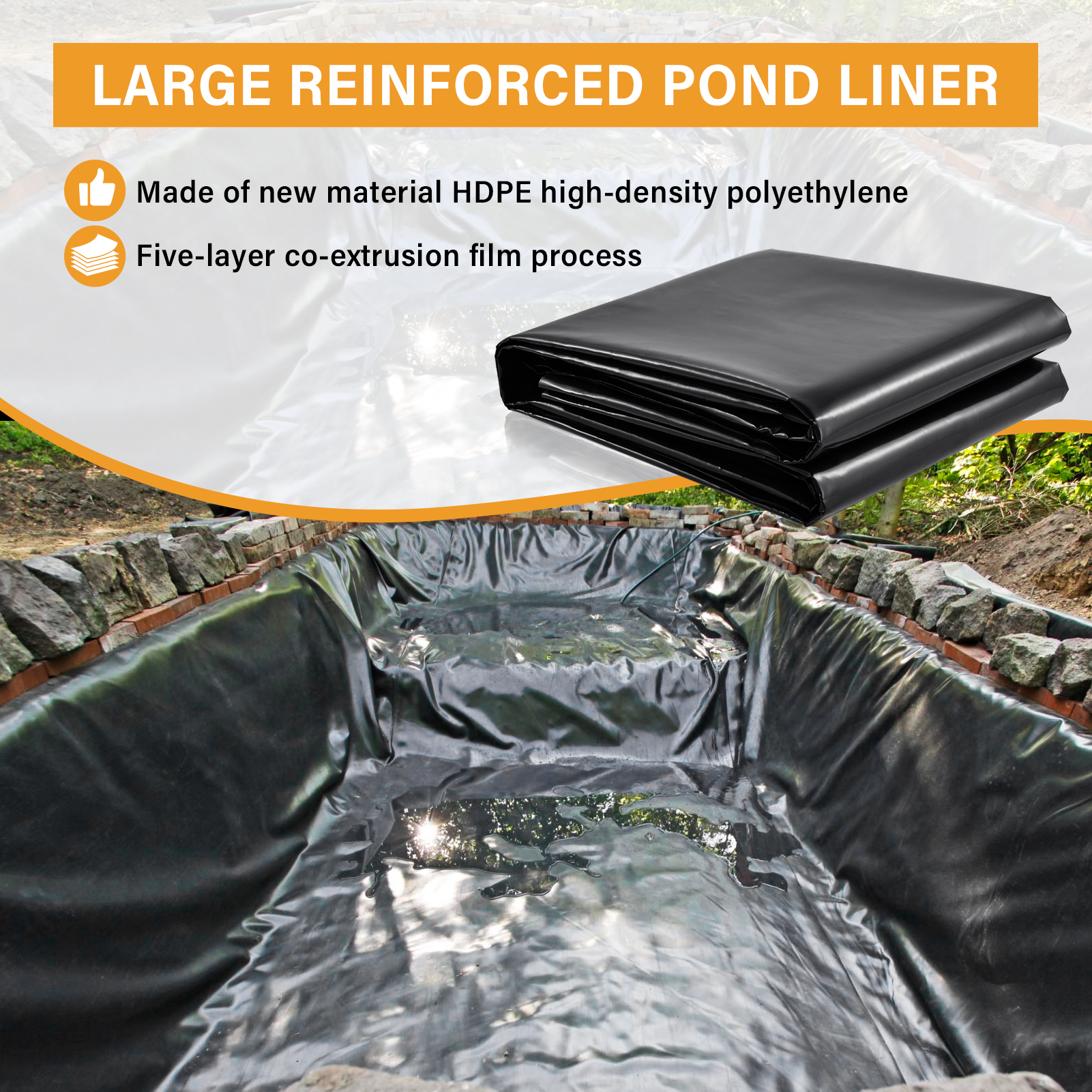 Foldable 40x40FT Pond Liners f - Aquarium Fish Koi avaliação e preço