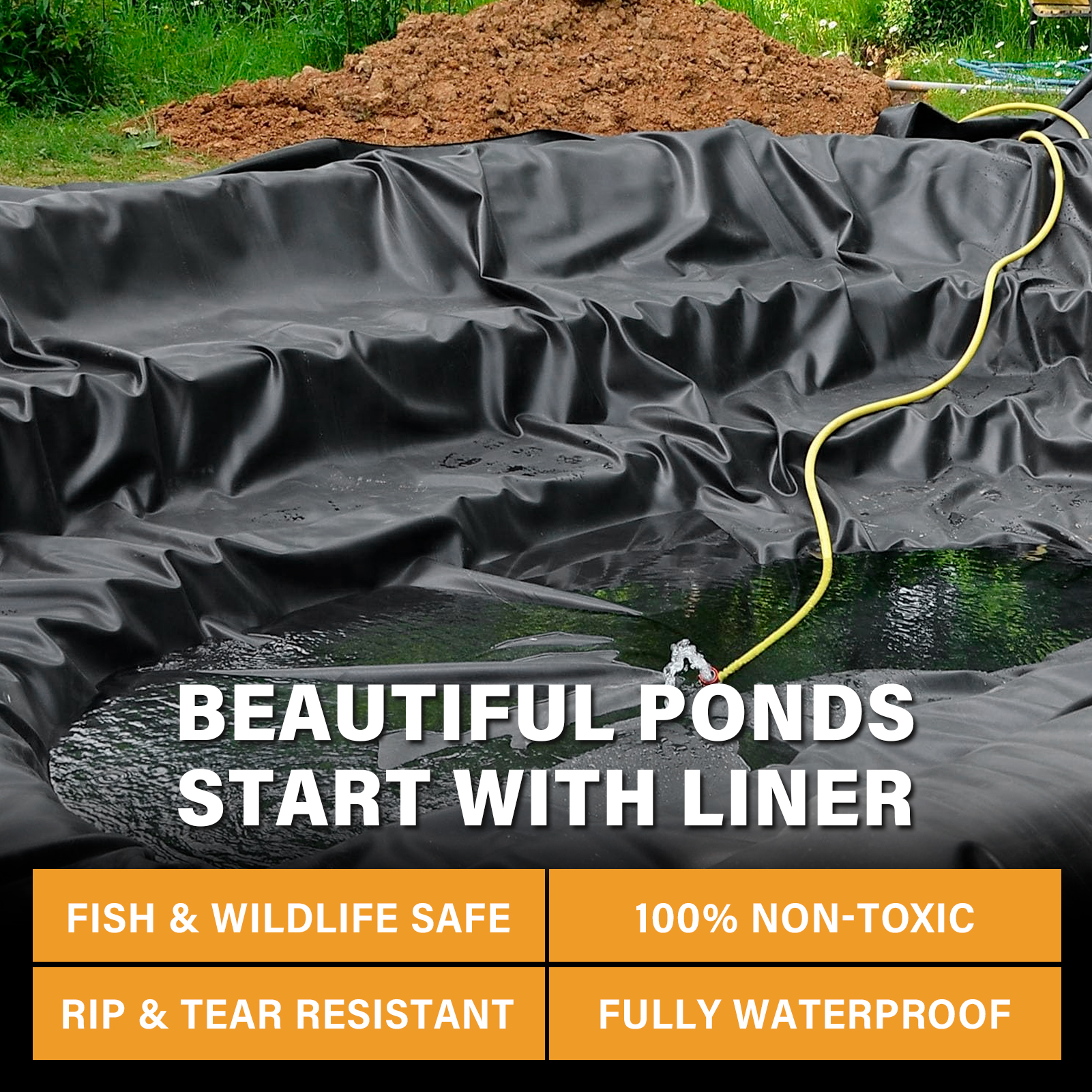 Foldable 40x40FT Pond Liners f - Aquarium Fish Koi avaliação e preço