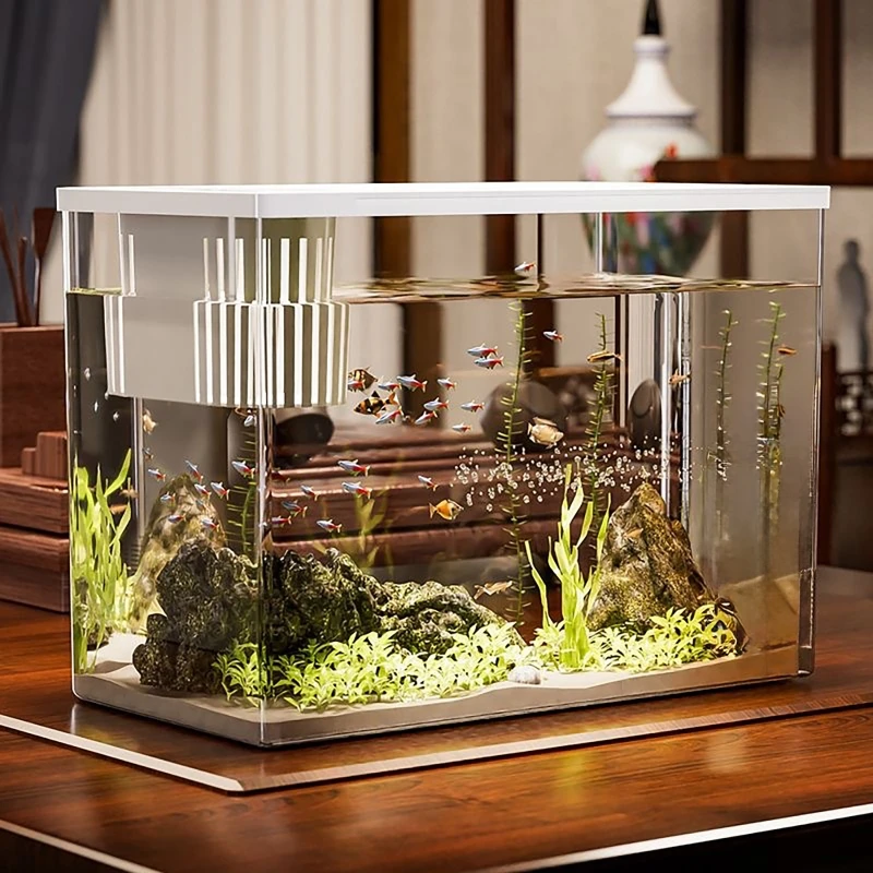 PET+ABS Fish Tank New Transpar - Aquarium Fish In Bowl avaliação e preço