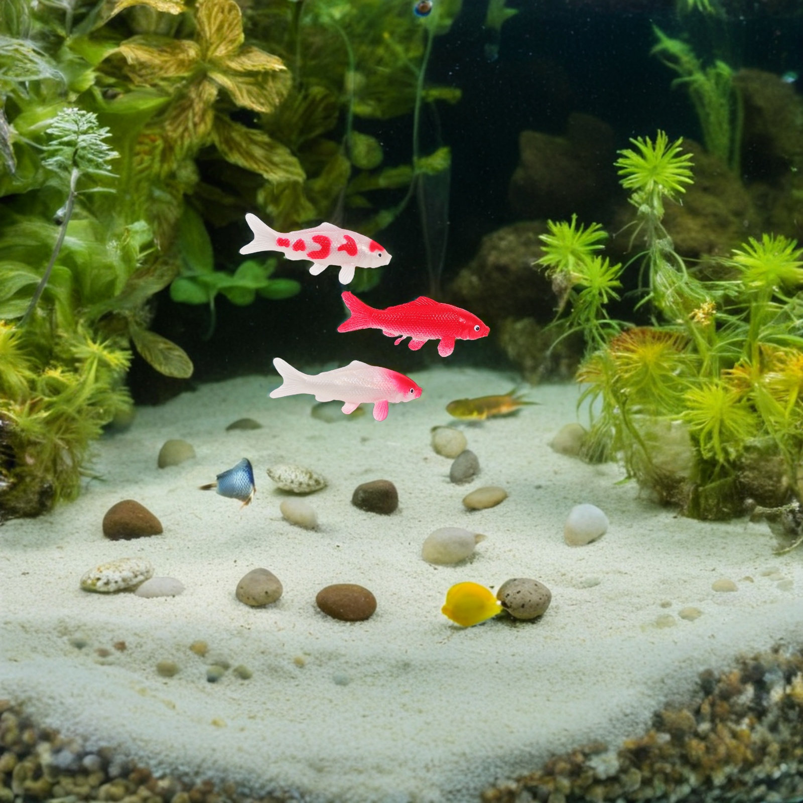 6Pcs 4.5cm Lifelike Mini Koi F - Aquarium Fish Koi avaliação e preço