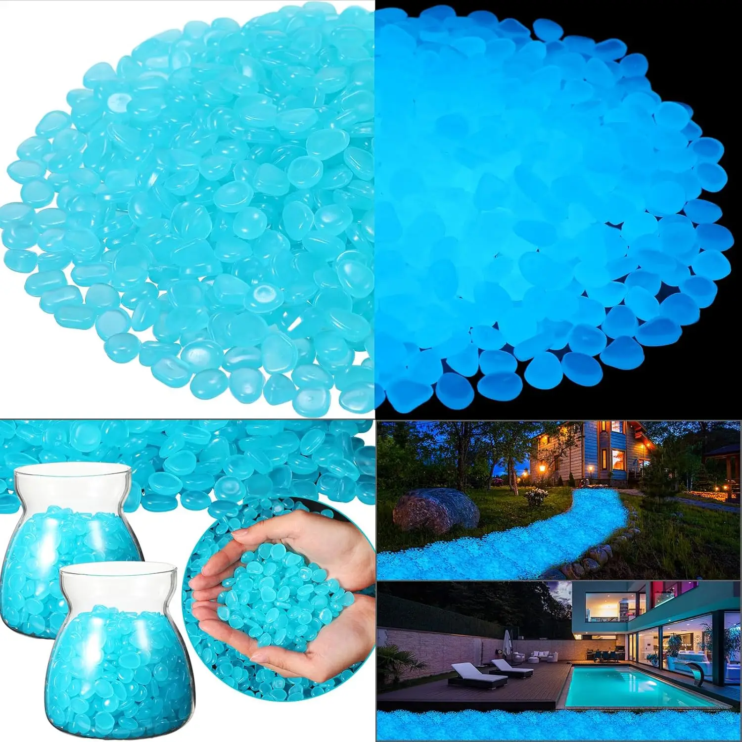 500Pcs Glow in The Dark Garden - Aquarium Fish Gallery avaliação e preço