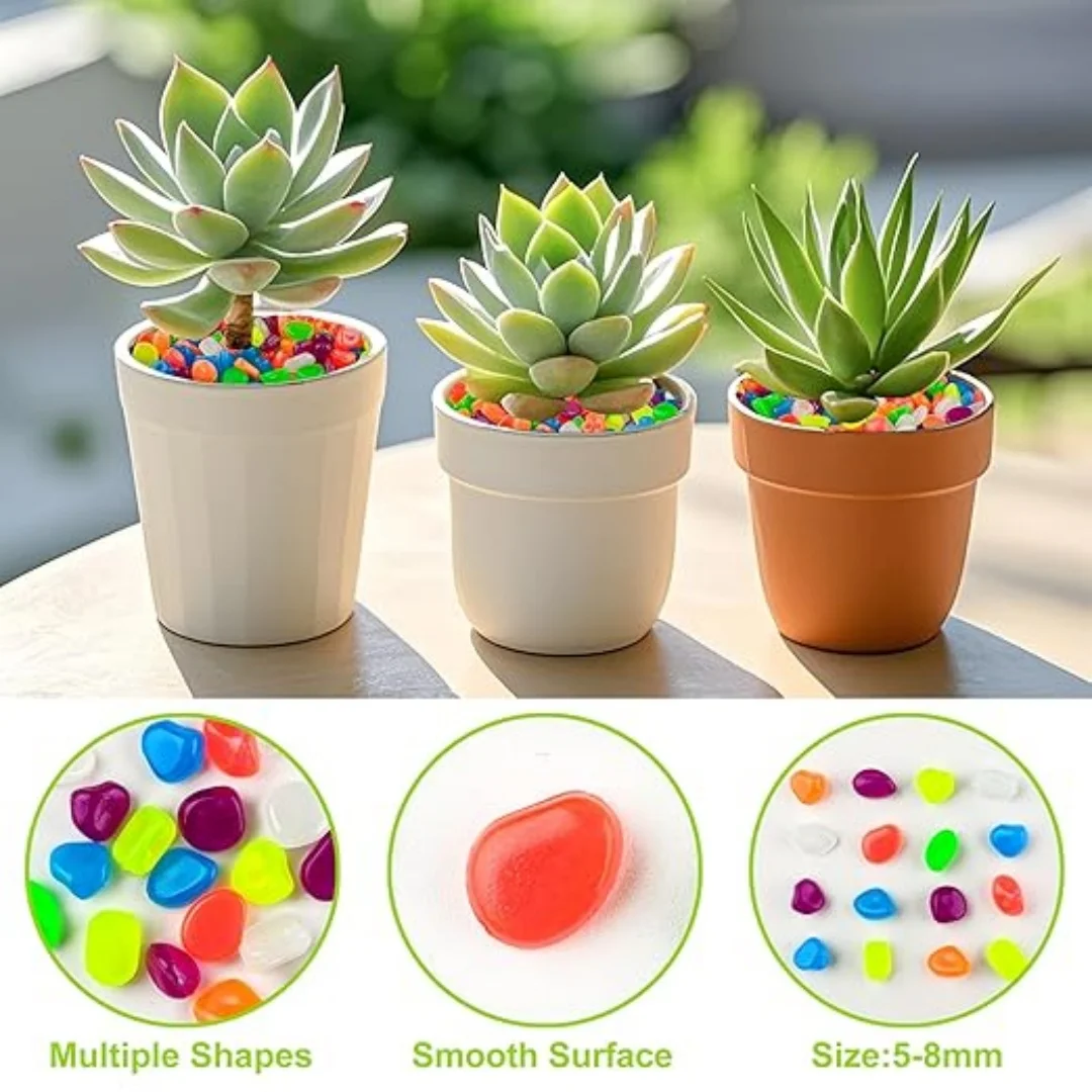 500Pcs Glow in The Dark Garden - Aquarium Fish Gallery avaliação e preço