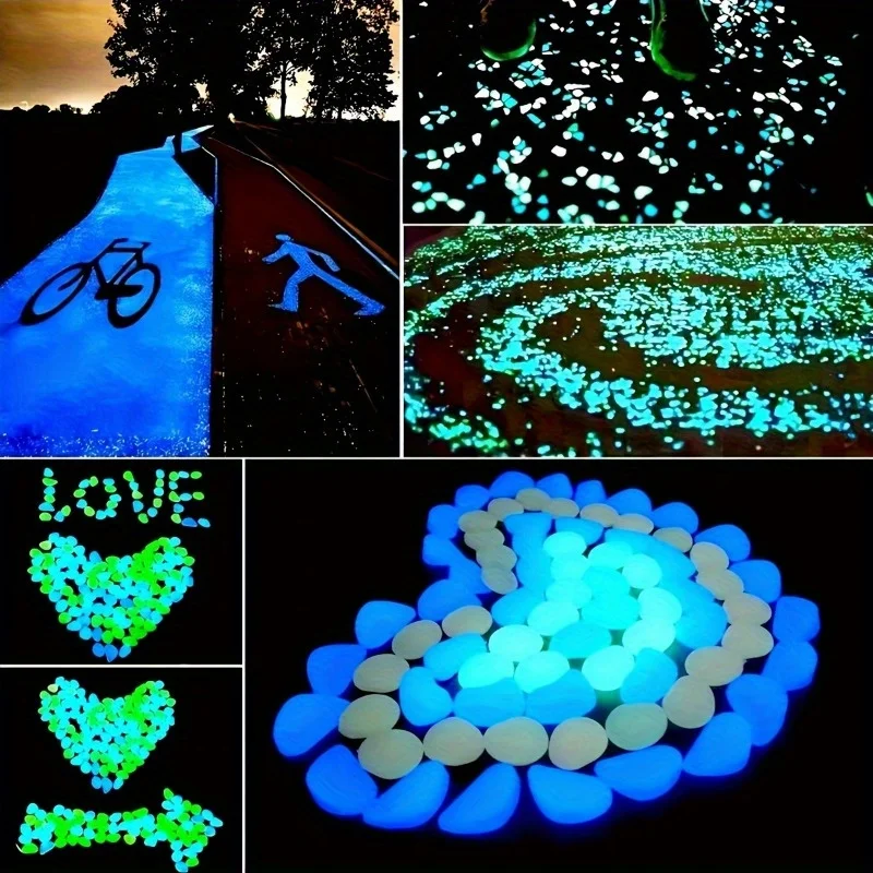500Pcs Glow in The Dark Garden - Aquarium Fish Gallery avaliação e preço